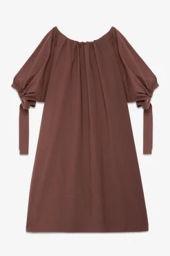 Robe midi en popeline