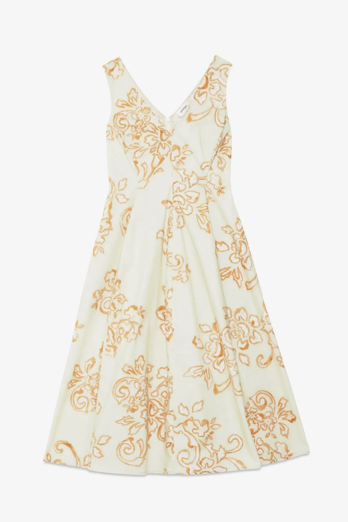 Robe midi en popeline imprimée