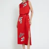 Robe midi en viscose