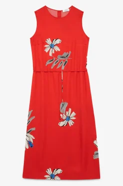 Robe midi en viscose