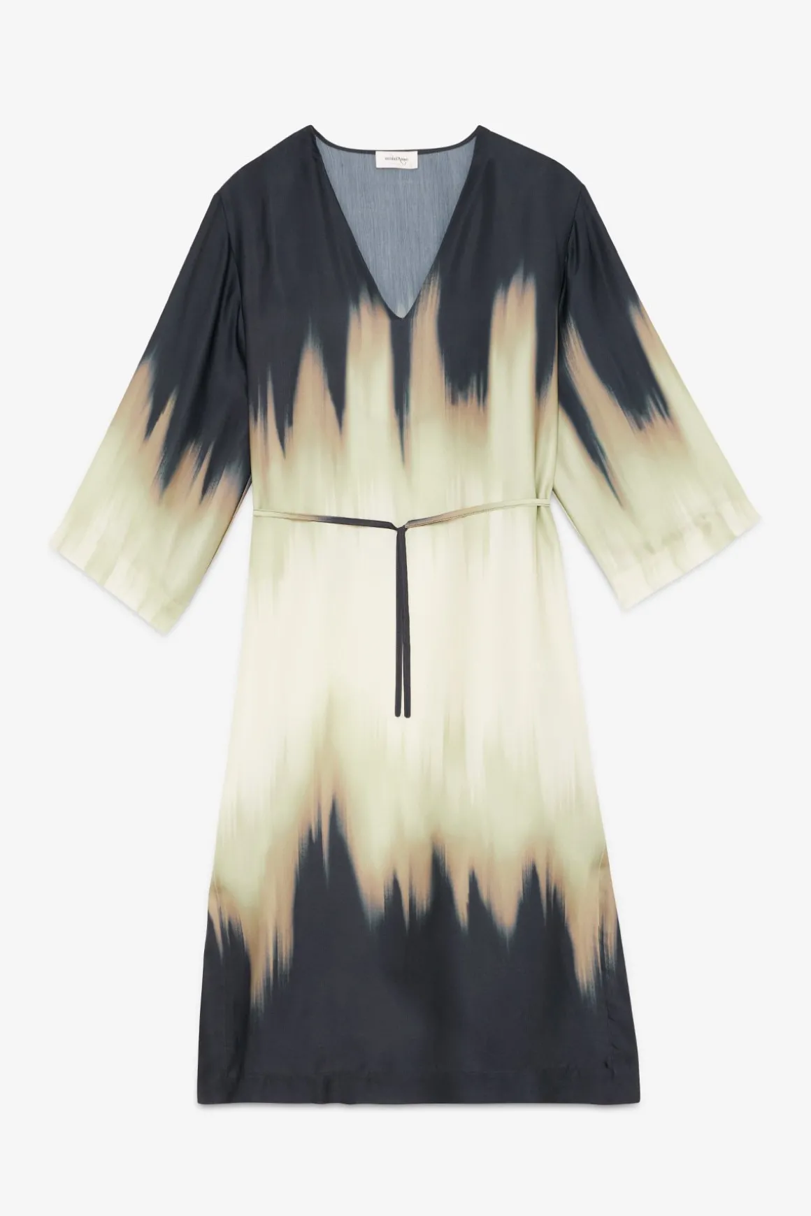 Robe midi en viscose imprimée
