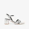 Sandales en cuir talon moyen