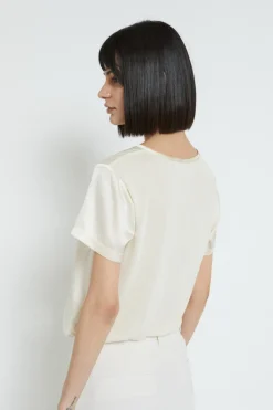 Tee-Shirt en soie et viscose