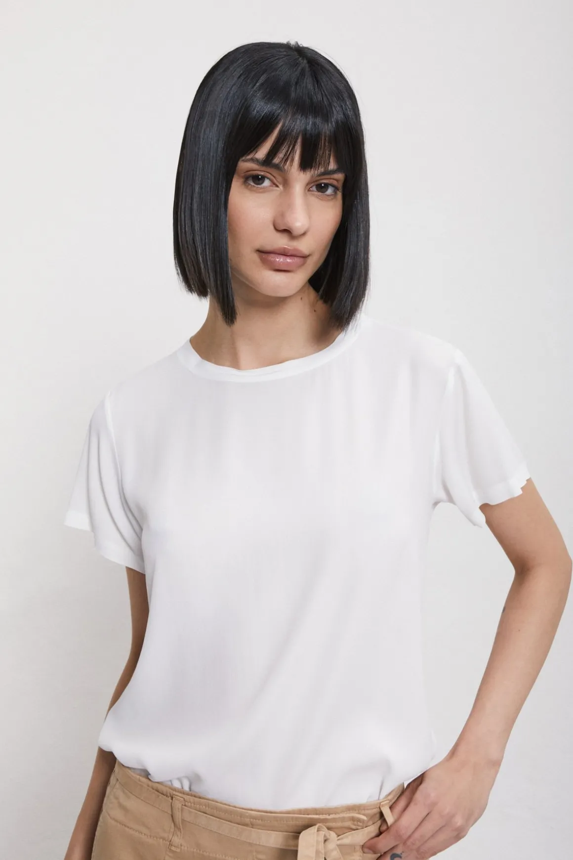 Tee-Shirt en soie mélangée
