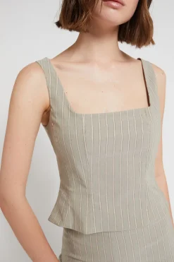 Top en bengaline de coton avec zip