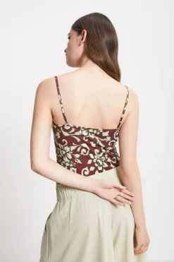 Top en jersey de coton imprimé