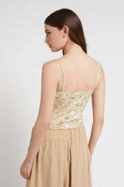 Top en jersey de coton imprimé