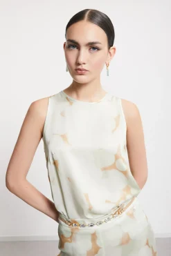 Top en viscose imprimée