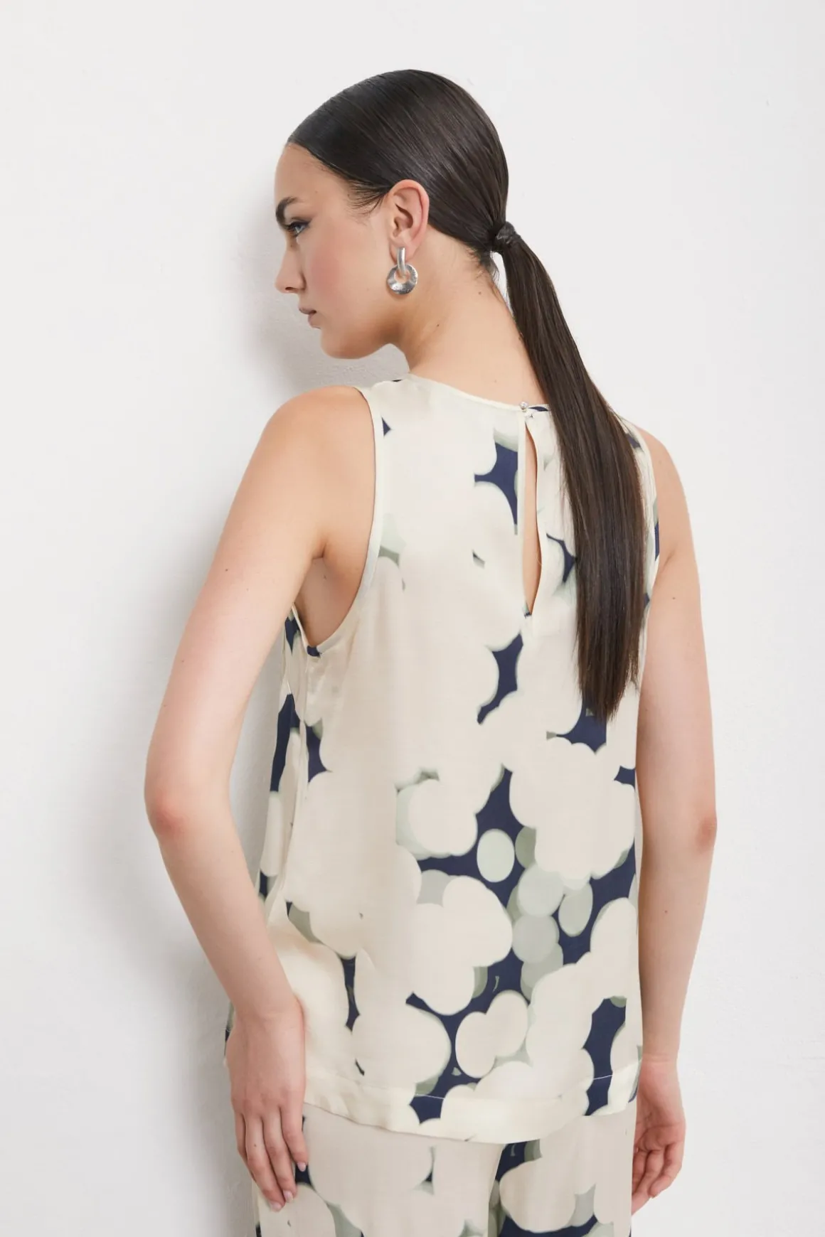 Top en viscose imprimée
