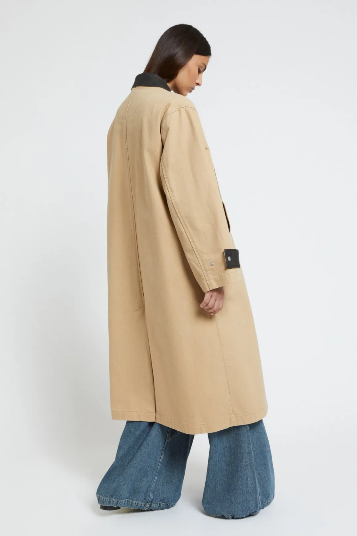 Trench long en coton