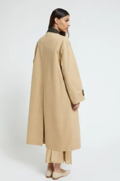 Trench long en coton