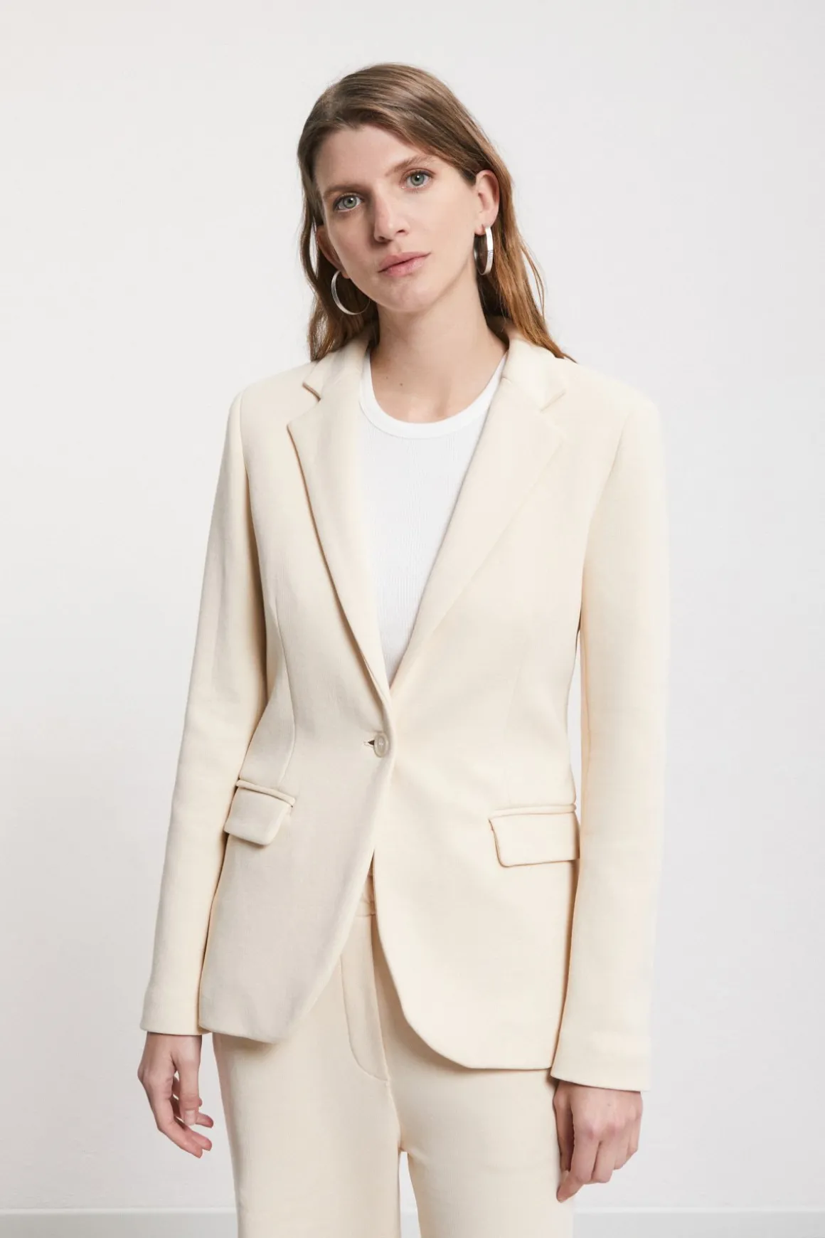 Veste 1 bouton en coton