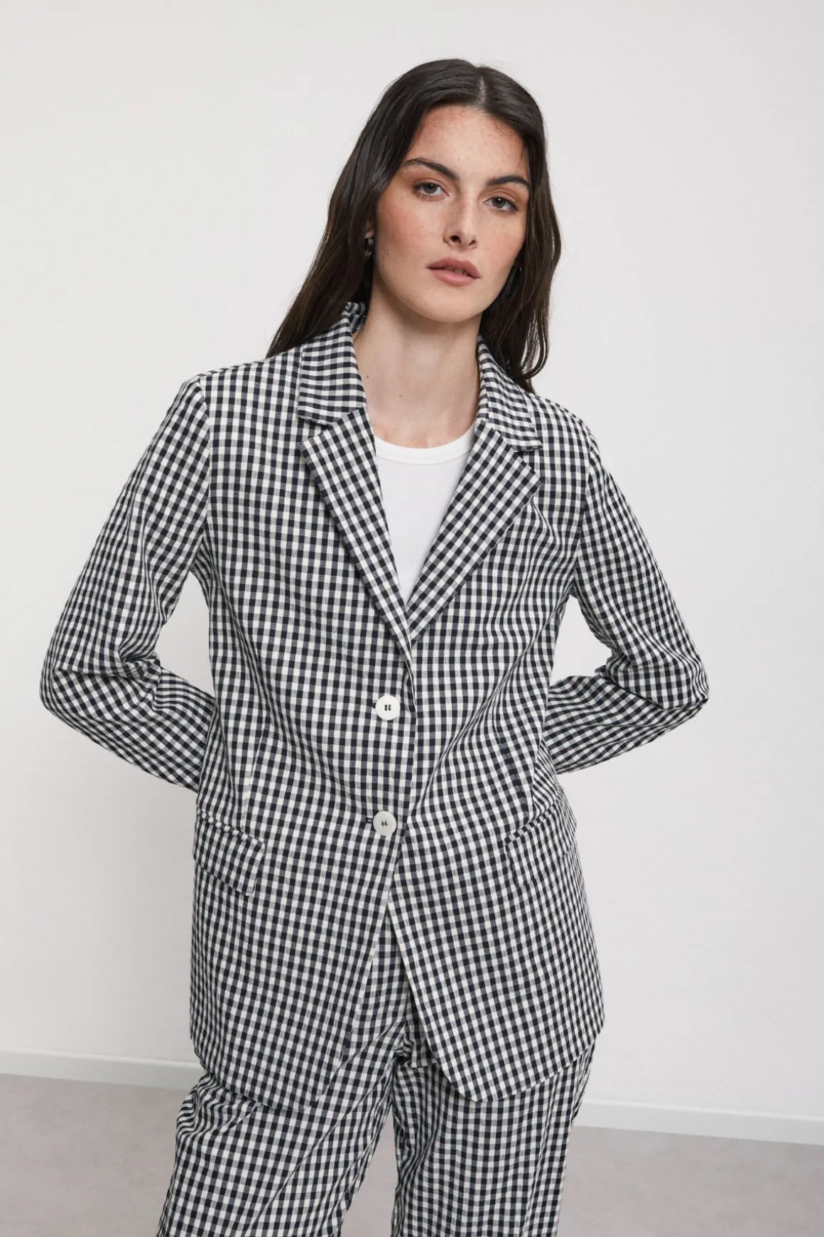 Veste 2 boutons en coton