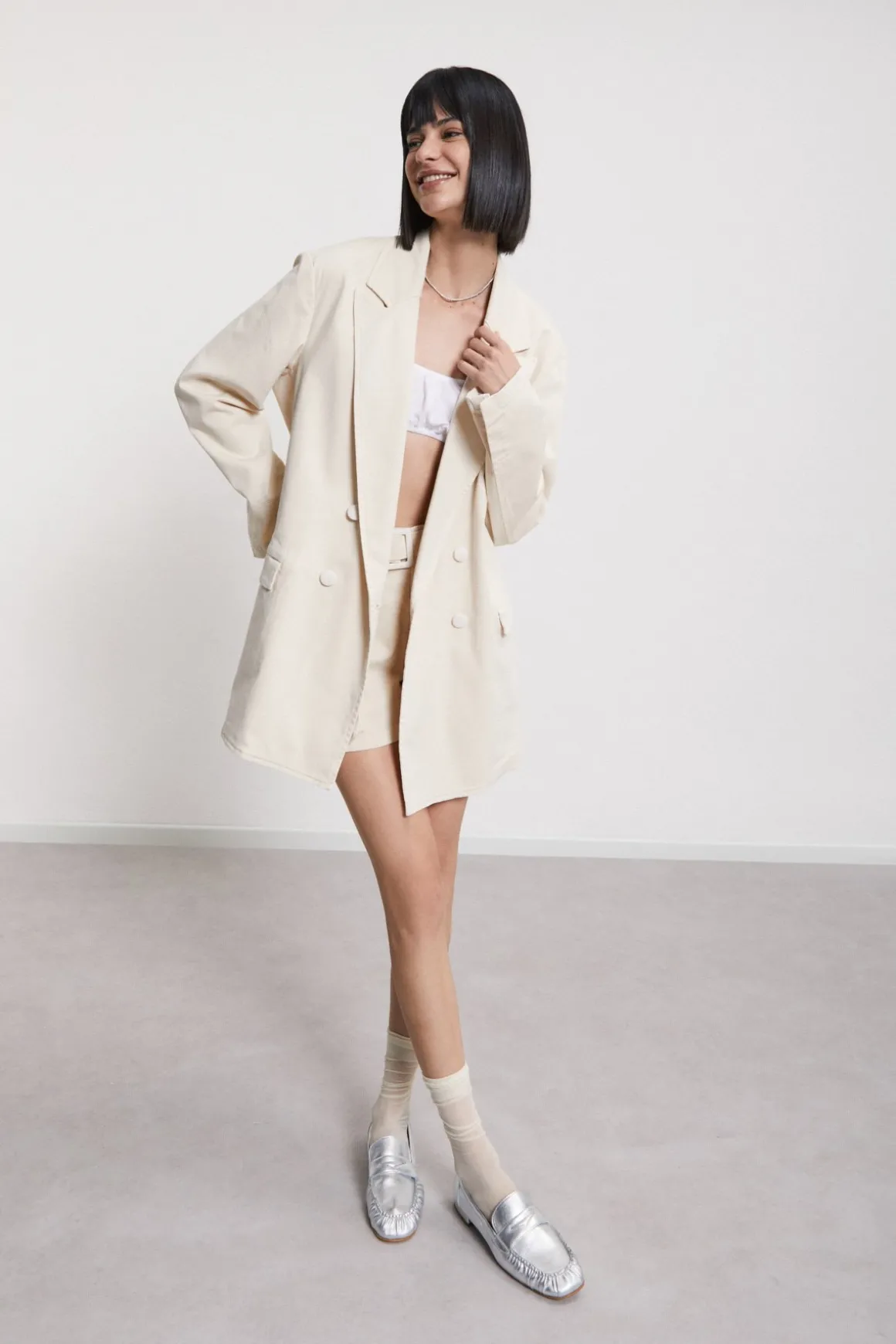 Veste croisée en coton