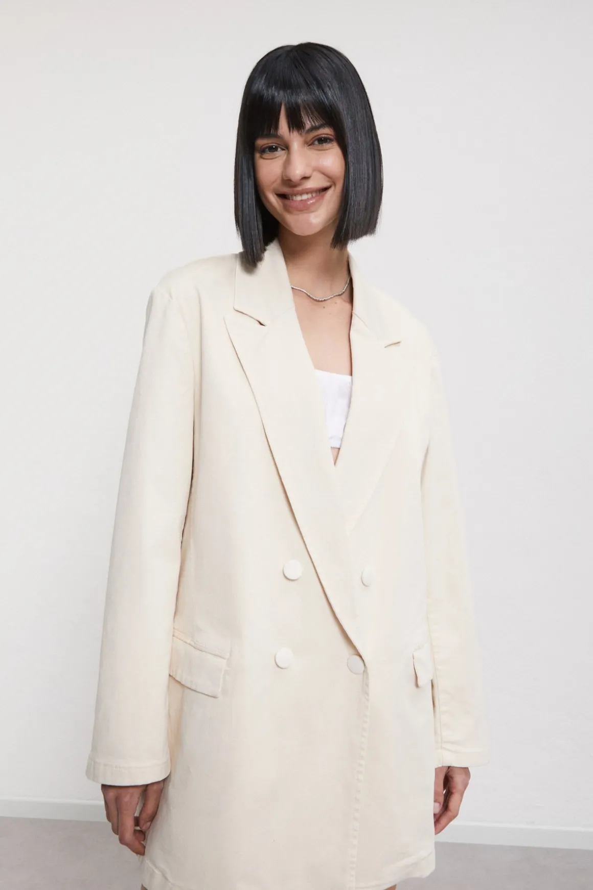 Veste croisée en coton
