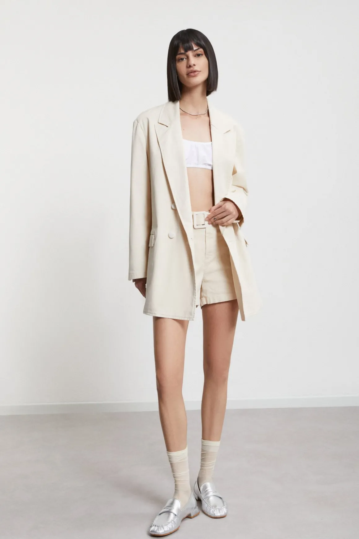 Veste croisée en coton