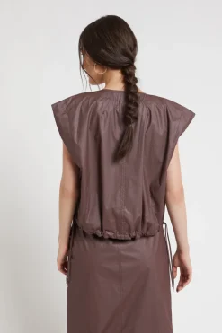 Veste cropped en coton