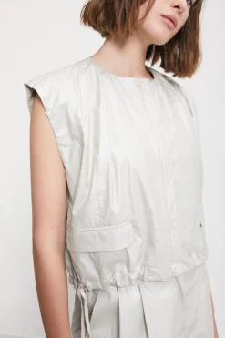 Veste cropped en coton