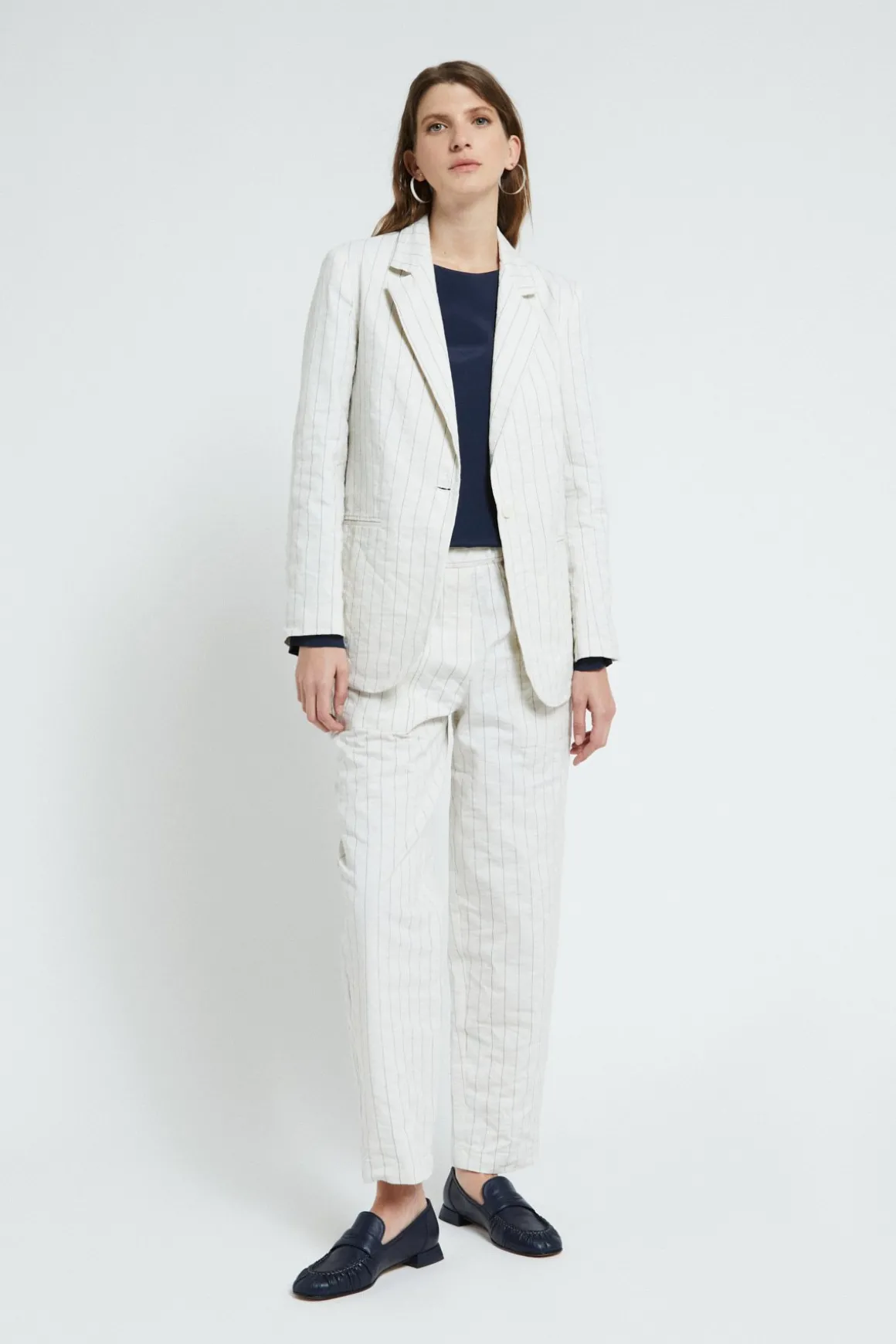 Veste en coton froissé
