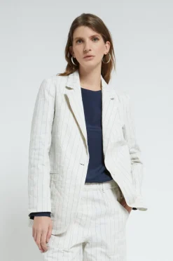 Veste en coton froissé