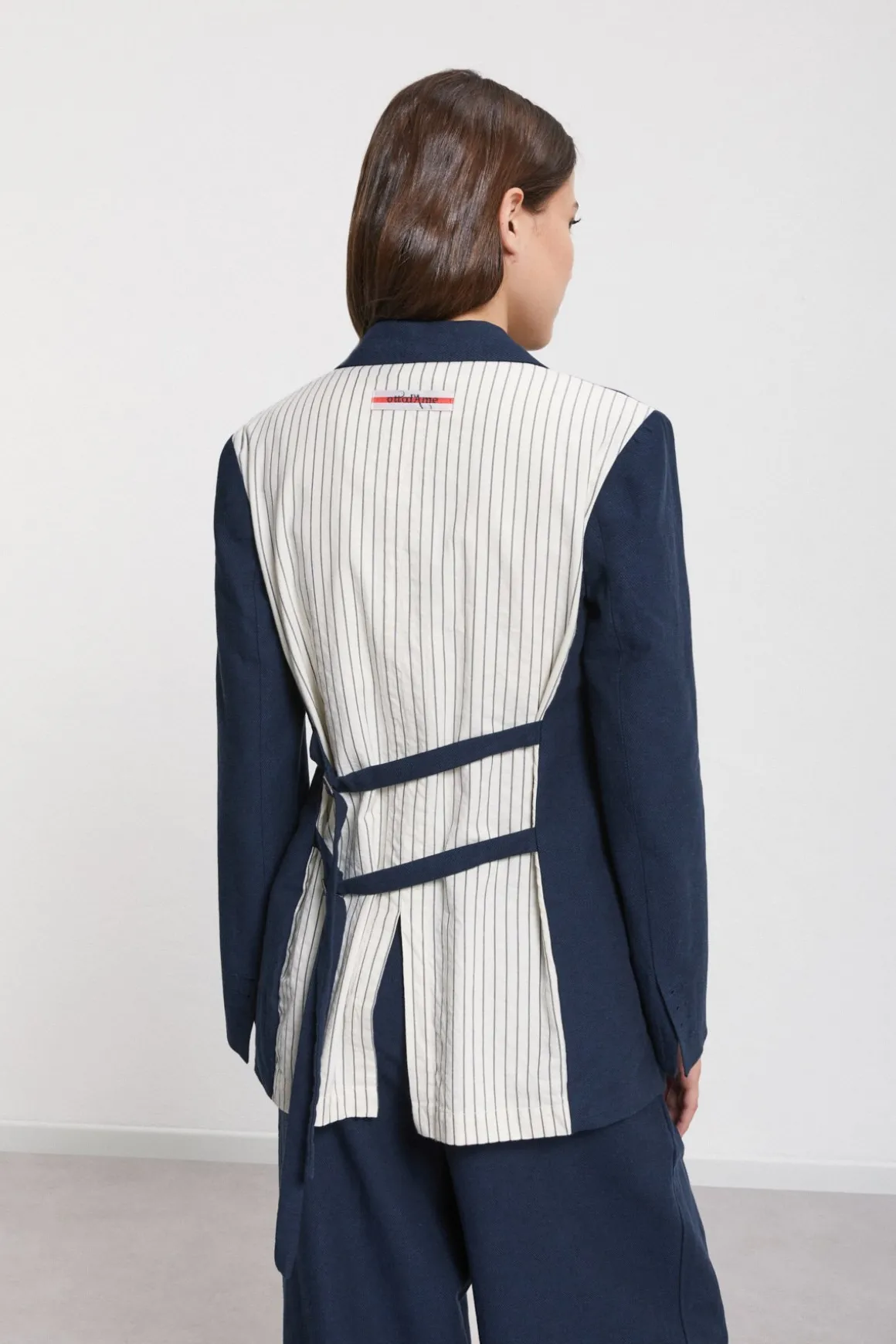 Veste en lin en double tissu