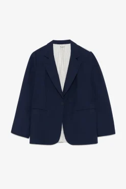 Veste en lin en double tissu