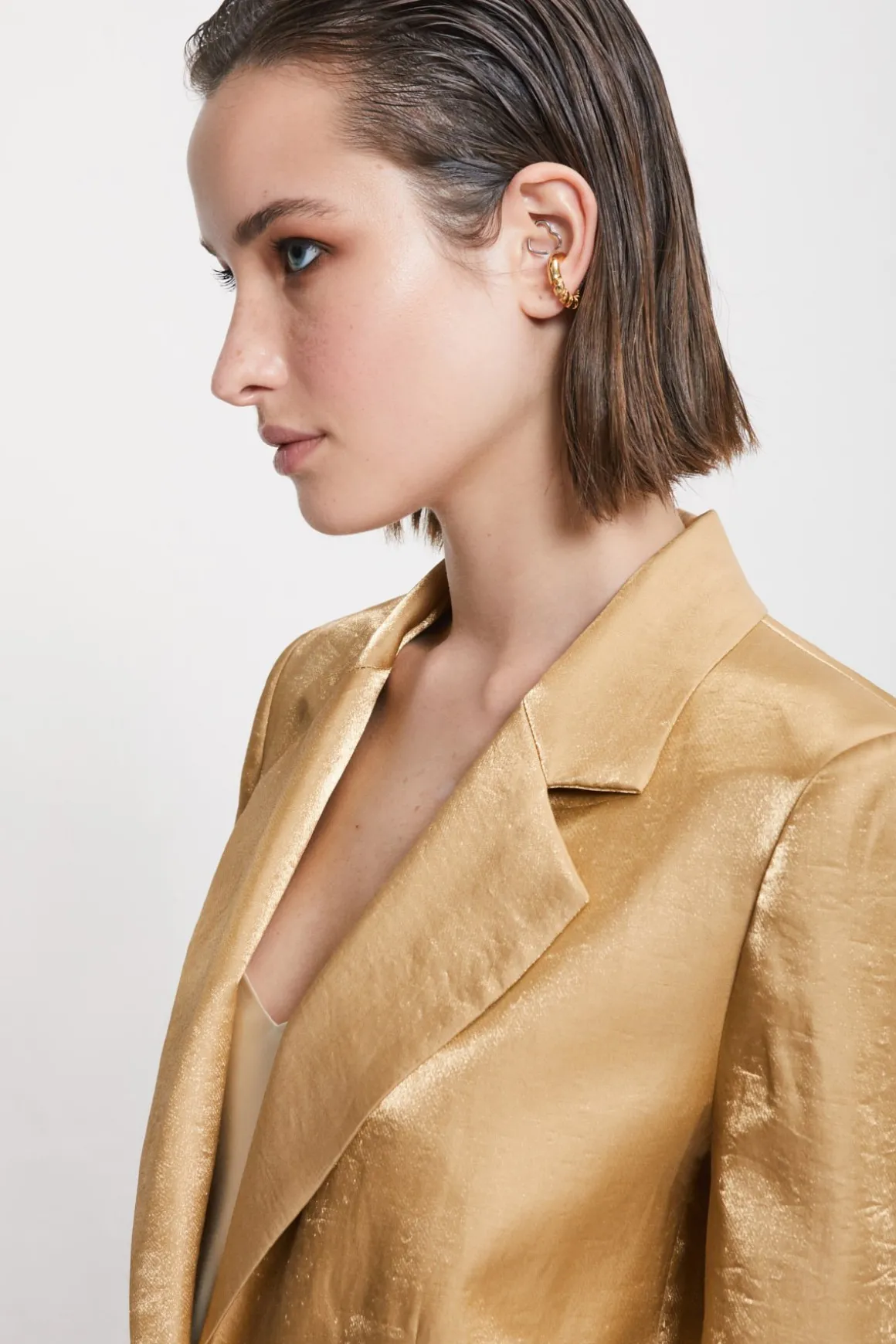 Veste en viscose et lin