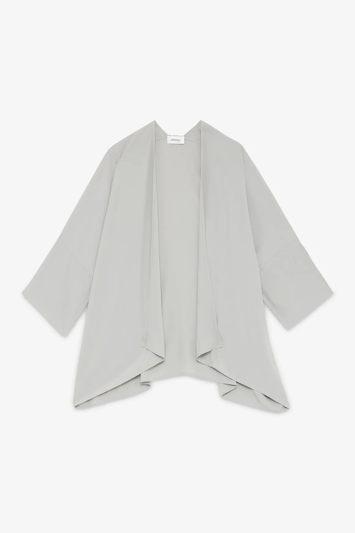 Veste kimono en soie mélangée
