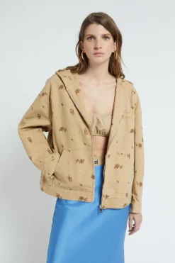 Veste style sweat shirt en coton