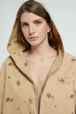 Veste style sweat shirt en coton
